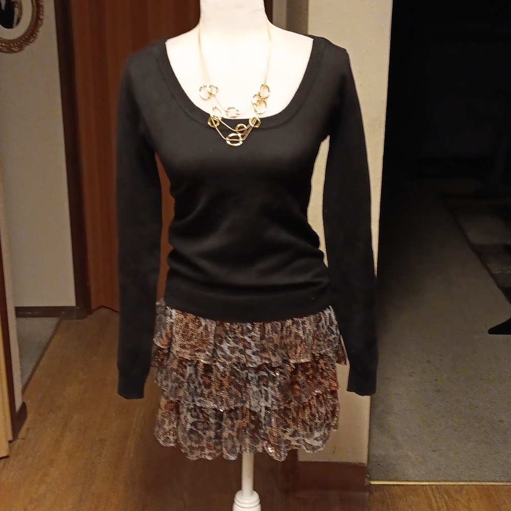 5TH CULTURE SEQUENCE LEOPARD MINI SKIRT